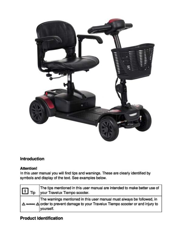 Excel Mobility Travelux Tiempo User Manual - Image 2